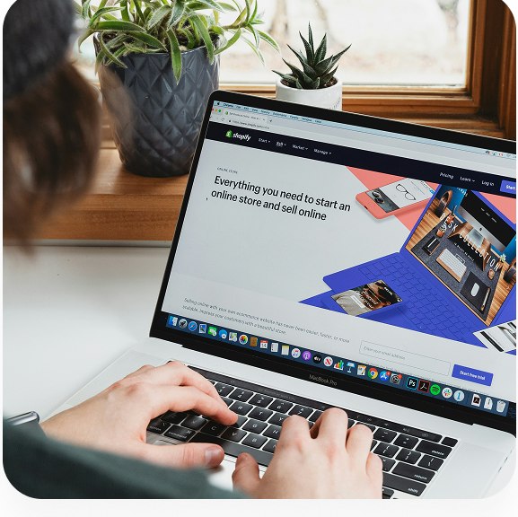 E-commerce store owner managing an online shop
